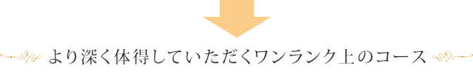 より深く体得していただくワンランク上のコース