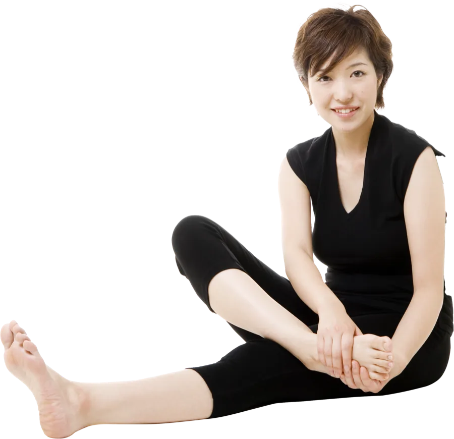 ストレッチをする女性